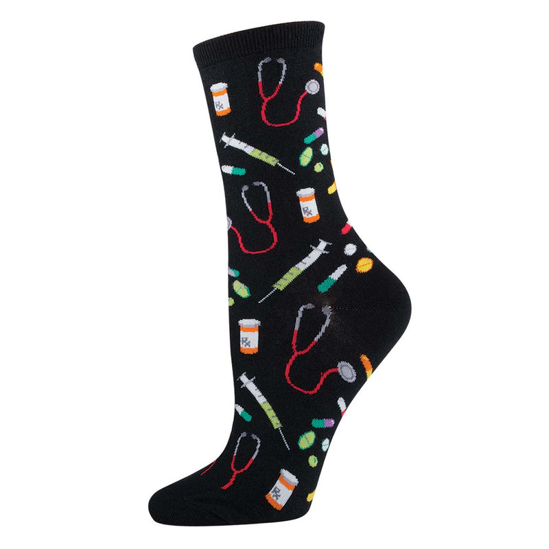 4 Pairs Nurse Socks Novelty Nursing Knee Long Sock for Women Medical Sock  Athletic Outdoor Sock for Nurse Appreciation Gifts