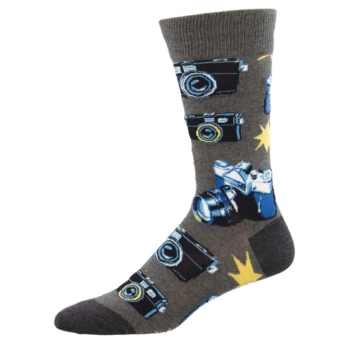 Men's Crew Socks - Novelty Cotton - Cameras