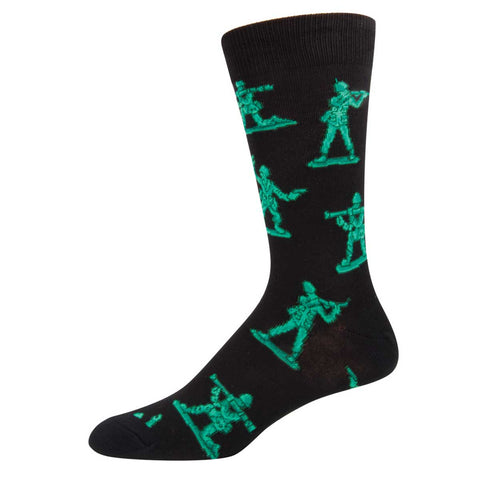 Fun Dress Socks for Men, Toy Soldiers