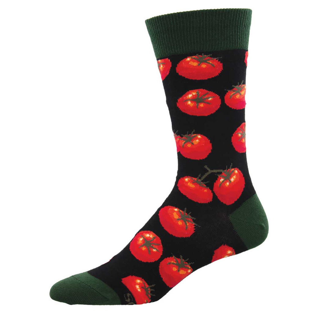 Men's Novelty Dress Socks | Tomato Print | Cotton Socks by Socksmith