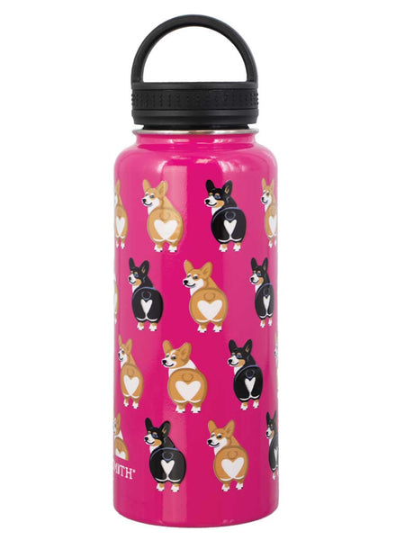 20 oz Corgi Water Bottle - Flip Lid and Vacuum Insulated by Bottlesmith –  Socksmith